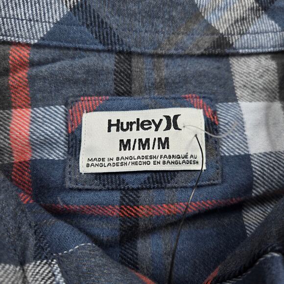 NWT Hurley K2 Buffalo Plaid Flannel Long Sleeve Button Up Shirt Men Size Medium - Picture 3 of 7